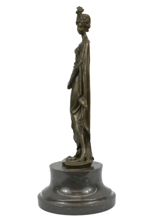 CLEARANCE SALE Dino Decarlo High Society Lady Bronze Art Deco Statue Sculpture