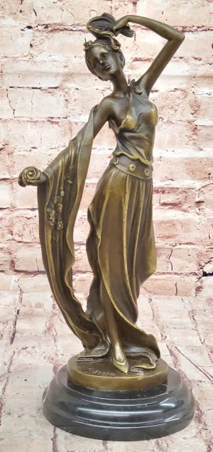 Signed Original Kassin a Tribute to Erte Bronze Sculpture Hand Made Figurine