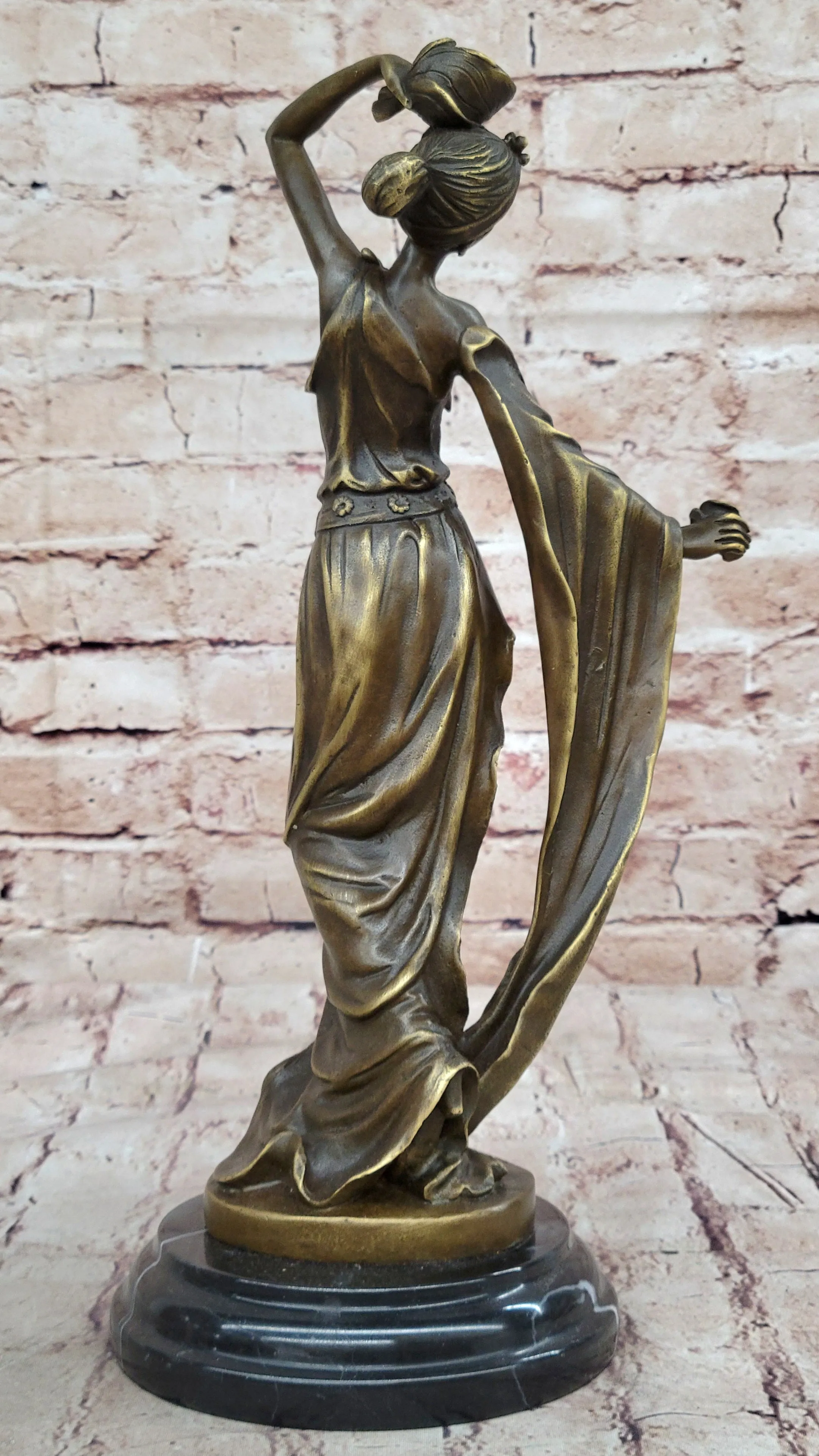 Signed Original Kassin a Tribute to Erte Bronze Sculpture Hand Made Figurine